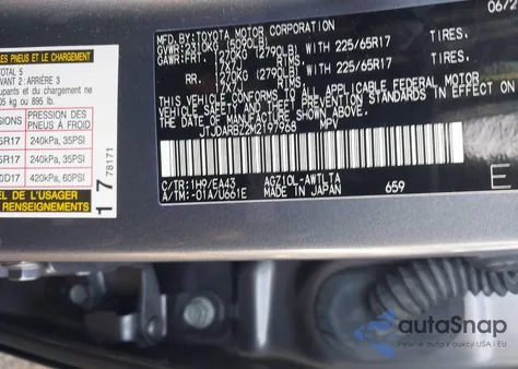 2021 Lexus Nx 300 z USA, uszkodzony, nr VIN JTJDARBZ2M2197968